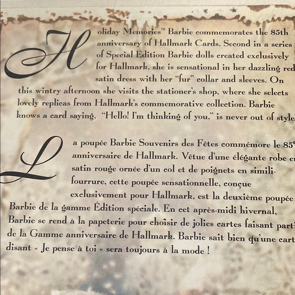 1995 HALLMARK Holiday Memories Barbie Doll Special Edition - Picture 16 of 16